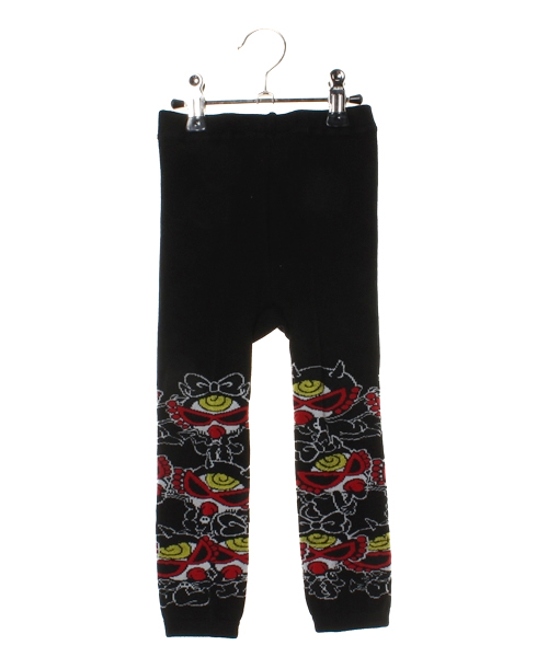 HYSTERIC MINI(ヒステリックミニ)の「BABY DEVILKIN TRIOS PARTY レギンス(レギンス/スパッツ・キッズ・ブラック/グレー/グリーン/ピンク・SMALL/MEDIUM)」の1枚目の写真
