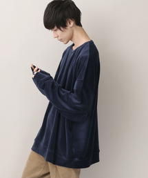 MONO-MART | シルキーベロアビッグシルエットクルーネックプルオーバー(スウェット)