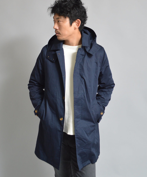 ROOPTOKYO（ループトウキョウ）の「ボア脱着　フード脱着 ストレッチツイルコート（ステンカラーコート・メンズ・オリーブ/ベージュ/ネイビー・M/L）」の3枚目の写真