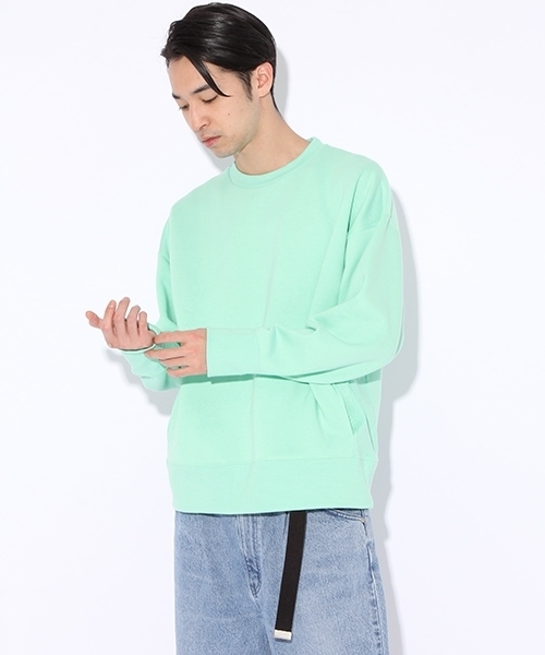 niko and...（ニコアンド）の「NカラーBIGプルオーバースウェット【niko and ...】（スウェット・メンズ・ライトグリーン/ライトブルー/オフホワイト/パープル・MEDIUM/LARGE）」の3枚目の写真