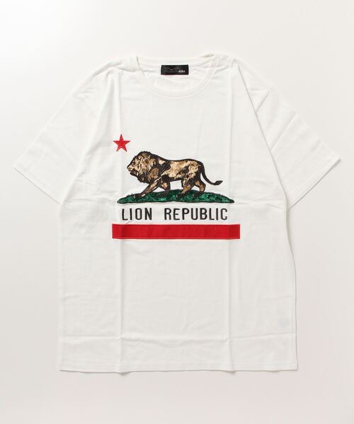 ALDIES(アールディーズ)の「Lion Rp T / ライオンアールピーT(Tシャツ/カットソー・メンズ・ホワイト/ブラック/ピンク・MEDIUM/SMALL/X-LARGE/XX-LARGE/X-SMALL/LARGE)」の3枚目の写真