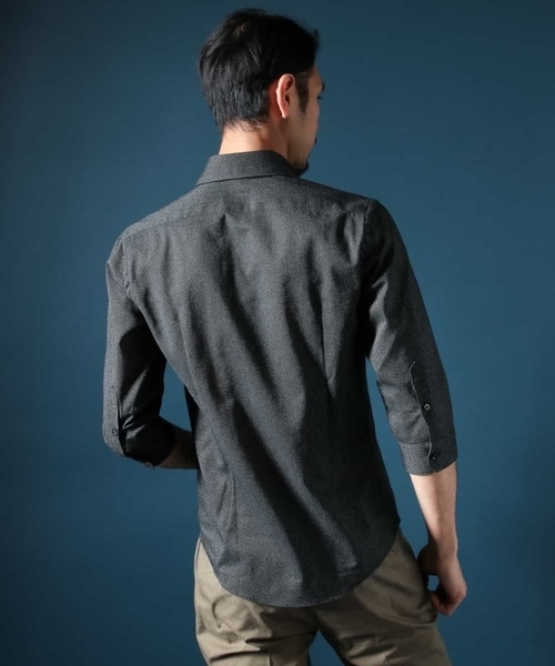 MICHEL KLEIN HOMME (ミッシェルクランオム)の「メランジレノクロスシャツ(シャツ/ブラウス・メンズ・カーキ/ブラック・48/52/46/51/44)」の8枚目の写真