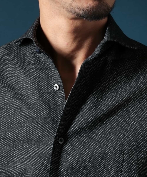 MICHEL KLEIN HOMME (ミッシェルクランオム)の「メランジレノクロスシャツ(シャツ/ブラウス・メンズ・カーキ/ブラック・48/52/46/51/44)」の9枚目の写真