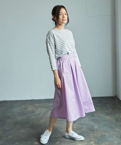 AMERICAN HOLIC（アメリカンホリック）の「ボーダー切替プルオーバー（Tシャツ/カットソー・レディース・ホワイト/オフホワイト/ブラック/ライトグレー・FREE）」の18枚目の写真