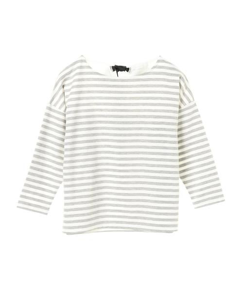 AMERICAN HOLIC（アメリカンホリック）の「ボーダー切替プルオーバー（Tシャツ/カットソー・レディース・ホワイト/オフホワイト/ブラック/ライトグレー・FREE）」の13枚目の写真