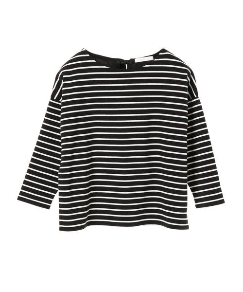 AMERICAN HOLIC（アメリカンホリック）の「ボーダー切替プルオーバー（Tシャツ/カットソー・レディース・ホワイト/オフホワイト/ブラック/ライトグレー・FREE）」の12枚目の写真