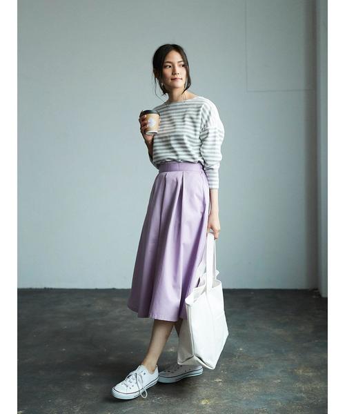 AMERICAN HOLIC（アメリカンホリック）の「ボーダー切替プルオーバー（Tシャツ/カットソー・レディース・ホワイト/オフホワイト/ブラック/ライトグレー・FREE）」の11枚目の写真