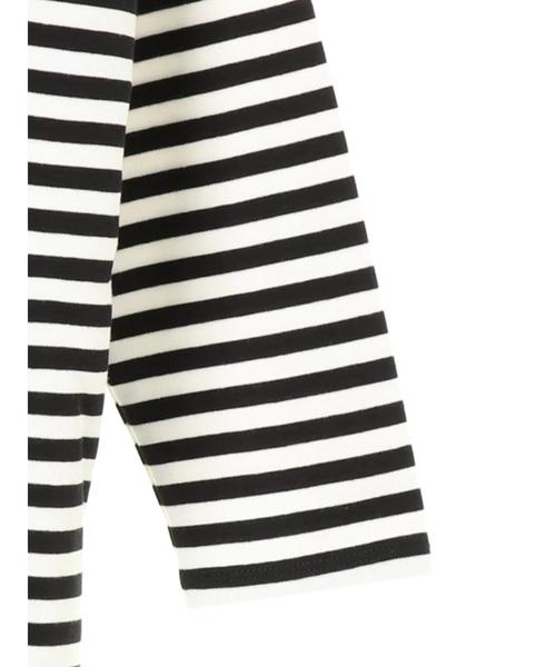 AMERICAN HOLIC（アメリカンホリック）の「ボーダー切替プルオーバー（Tシャツ/カットソー・レディース・ホワイト/オフホワイト/ブラック/ライトグレー・FREE）」の7枚目の写真