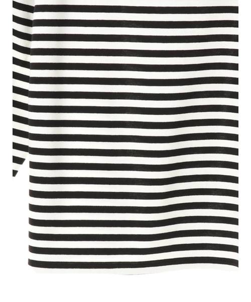 AMERICAN HOLIC（アメリカンホリック）の「ボーダー切替プルオーバー（Tシャツ/カットソー・レディース・ホワイト/オフホワイト/ブラック/ライトグレー・FREE）」の6枚目の写真