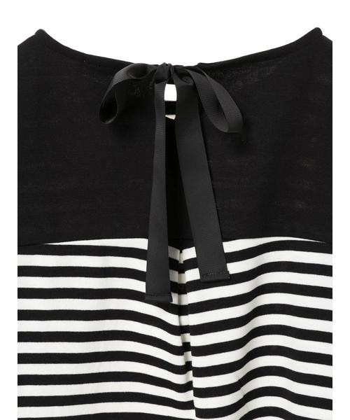 AMERICAN HOLIC（アメリカンホリック）の「ボーダー切替プルオーバー（Tシャツ/カットソー・レディース・ホワイト/オフホワイト/ブラック/ライトグレー・FREE）」の5枚目の写真