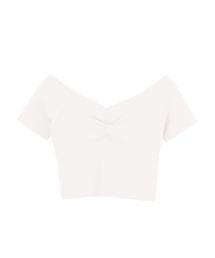 EVRIS | クロップドタイトリブオフショルTOPS(Tシャツ/カットソー)