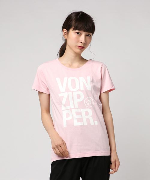 VONZIPPER（ボンジッパー）の「VONZIPPER レディース BOXED TEE Ｔシャツ（Tシャツ/カットソー・レディース・ブラック/ライトピンク/ホワイト・MEDIUM/LARGE）」の3枚目の写真