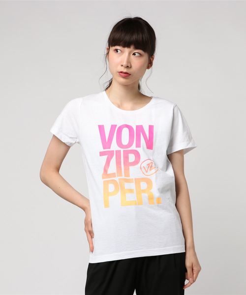 VONZIPPER（ボンジッパー）の「VONZIPPER レディース BOXED TEE Ｔシャツ（Tシャツ/カットソー・レディース・ブラック/ライトピンク/ホワイト・MEDIUM/LARGE）」の2枚目の写真