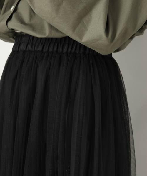 LOWRYS FARM（ローリーズファーム）の「３ＷＡＹチュールスカート　804551（スカート・レディース・オフホワイト/ブラック/ブラウン・FREE）」の10枚目の写真
