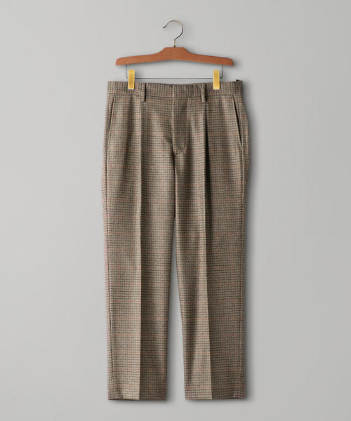 UNITED ARROWS（ユナイテッドアローズ）の「◇UAST チェック ワイド 1プリーツ パンツ（スラックス・メンズ・ベージュ・MEDIUM/X-LARGE/LARGE/SMALL）」の3枚目の写真