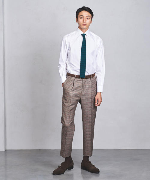UNITED ARROWS（ユナイテッドアローズ）の「◇UAST チェック ワイド 1プリーツ パンツ（スラックス・メンズ・ベージュ・MEDIUM/X-LARGE/LARGE/SMALL）」の8枚目の写真