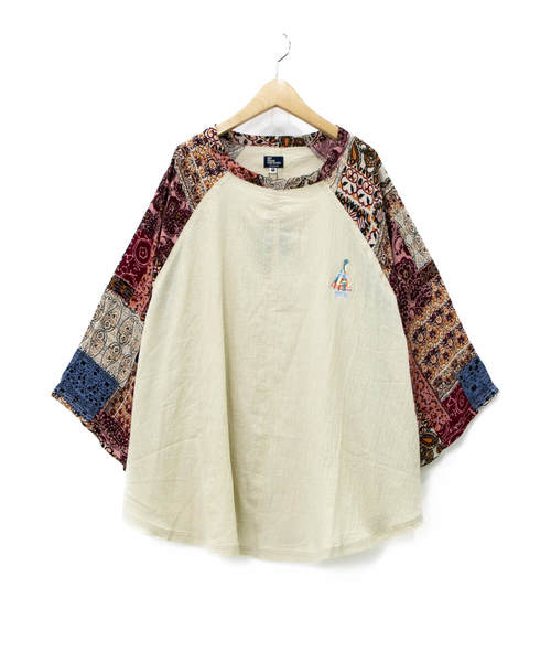 go slow caravan(ゴースローキャラバン)の「ポンチョTEE(Tシャツ/カットソー・レディース・ベージュ/ネイビー・FREE)」の2枚目の写真