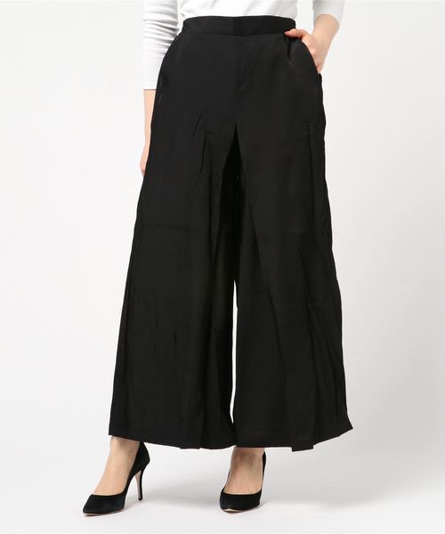 STYLEBLOCK(スタイルブロック)の「シアーツイルボックスタックワイドパンツ(その他パンツ・レディース・ブラック/ベージュ/カーキ/ライトベージュ・M)」の2枚目の写真