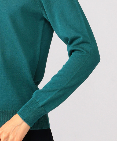 A/C DESIGN BY ALPHA CUBIC（エーシーデザインバイアルファキュービック）の「クルーネックカーディガン（カーディガン/ボレロ・レディース・イエロー/ブラック/グリーン・M size/L size）」の9枚目の写真