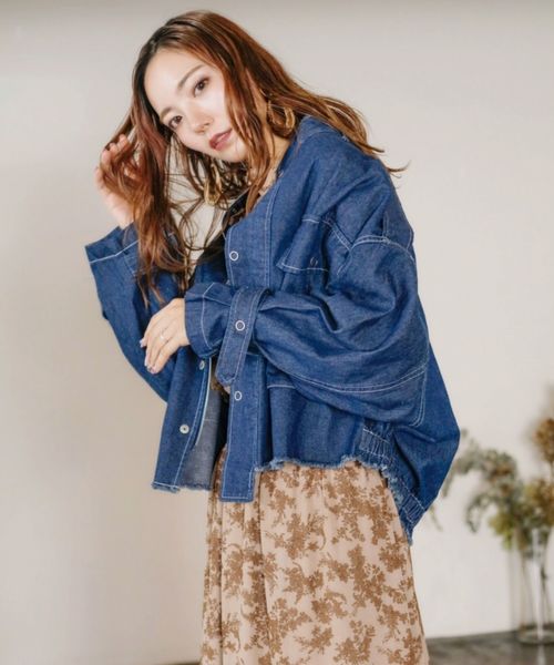 LADYMADE（レディメイド）の「BIGポケットルーズジャケット（その他アウター・レディース・ベージュ/ブルー系その他・FREE）」の9枚目の写真