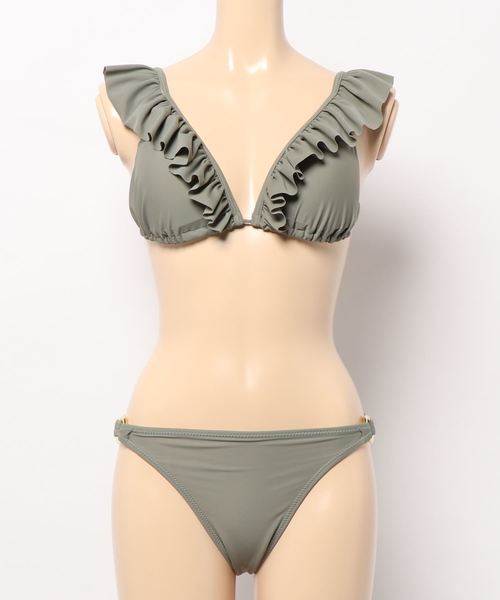 KOBE LETTUCE(コウベレタス)の「フリルカラービキニ【水着上下2点セット】(水着・レディース・ライトカーキ/ブラック/ピンク系その他/ブルー系その他・FREE)」の8枚目の写真