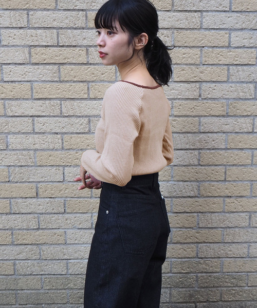 tiptop（ティップトップ）の「【ZOZO限定アイテム】アシメネックリブニット（ニット/セーター・レディース・ブラック/ブラウン/オフホワイト/グレイッシュベージュ/ベージュ/ダークブラウン・FREE）」の20枚目の写真