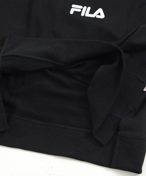 FILA（フィラ）の「FILA/フィラ ロゴテープ ショート丈 トレーナー ビッグシルエット スウェット（スウェット・レディース・ホワイト/ブラック/杢グレー・M/L）」の9枚目の写真