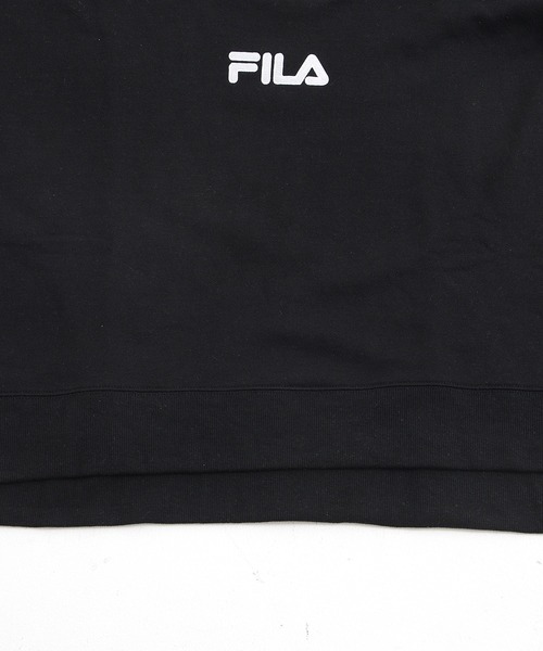 FILA（フィラ）の「FILA/フィラ ロゴテープ ショート丈 トレーナー ビッグシルエット スウェット（スウェット・レディース・ホワイト/ブラック/杢グレー・M/L）」の10枚目の写真