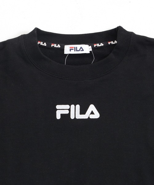 FILA（フィラ）の「FILA/フィラ ロゴテープ ショート丈 トレーナー ビッグシルエット スウェット（スウェット・レディース・ホワイト/ブラック/杢グレー・M/L）」の11枚目の写真
