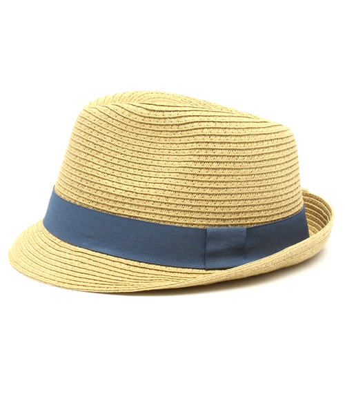 WEGO（ウィゴー）の「WEGO/カラーリボンストローハット（ハット・メンズ・ダークグリーン/ブルー・FREE）」の3枚目の写真