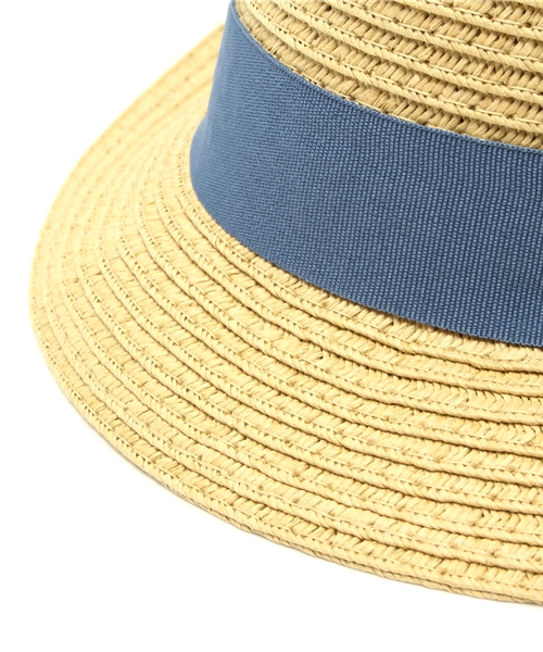 WEGO（ウィゴー）の「WEGO/カラーリボンストローハット（ハット・メンズ・ダークグリーン/ブルー・FREE）」の5枚目の写真
