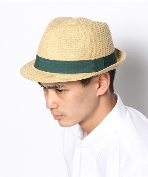 WEGO（ウィゴー）の「WEGO/カラーリボンストローハット（ハット・メンズ・ダークグリーン/ブルー・FREE）」の8枚目の写真