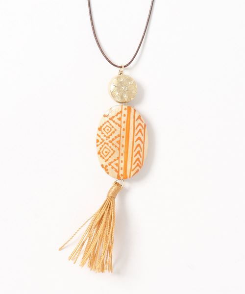チチカカ（チチカカ）の「ペイントタッセル　ネックレス（ネックレス・レディース・ベージュ/ブラウン・FREE）」の6枚目の写真