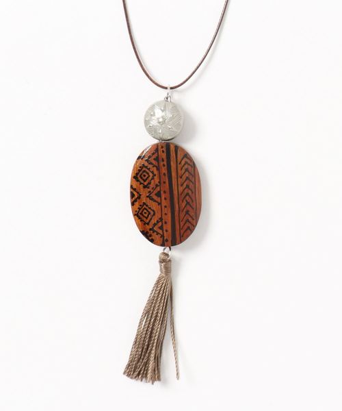 チチカカ（チチカカ）の「ペイントタッセル　ネックレス（ネックレス・レディース・ベージュ/ブラウン・FREE）」の5枚目の写真