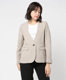 three dots women's�i�X���[�h�b�c �E�B�����Y�j�́uHigh dense linen l/s jacket�i�e�[���[�h�W���P�b�g�j�v