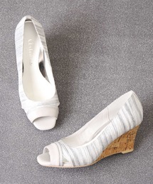 artemis by DIANA | ラメラインオープントゥウェッジパンプス(パンプス)