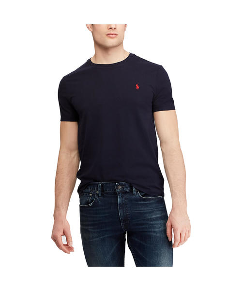 POLO RALPH LAUREN(ポロ ラルフ ローレン)の「カスタム スリム フィット コットン Tシャツ(Tシャツ/カットソー・メンズ・ネイビー・X-LARGE/XX-LARGE)」の2枚目の写真