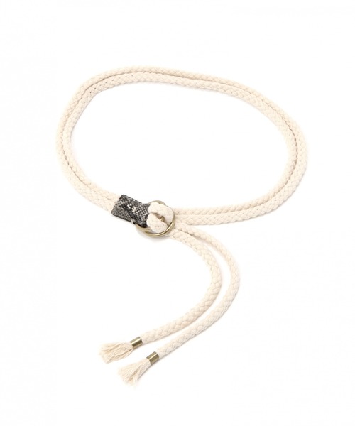 niko and...(ニコアンド)の「オリジナルダブルリングロープベルト(ベルト・レディース・その他1/ブラウン・FREE)」の2枚目の写真