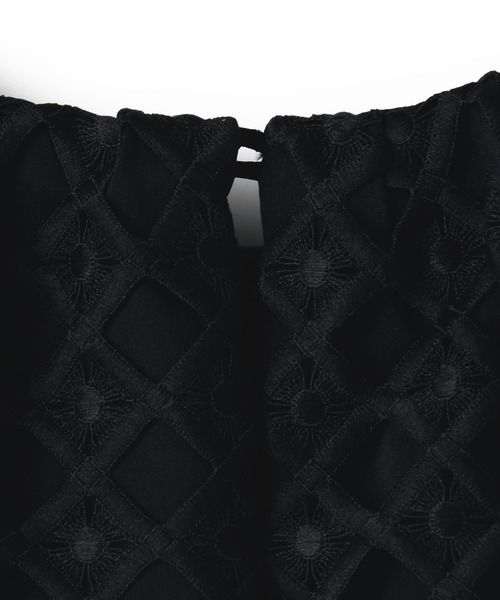 セール値下げの セール ワンピース Estnation ワンピース グリッドチェックレースノースリーブワンピース ワンピース Estnation エストネーション のファッション本物特価保証の