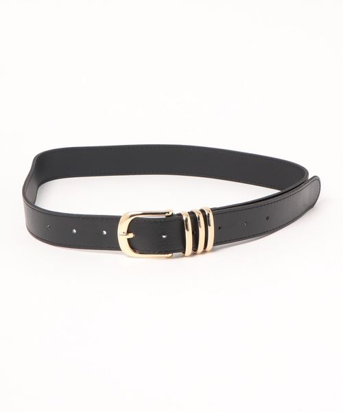 ENVYM(アンビー)の「スクエアバックルベルト(ベルト・レディース・ブラック・FREE)」の1枚目の写真