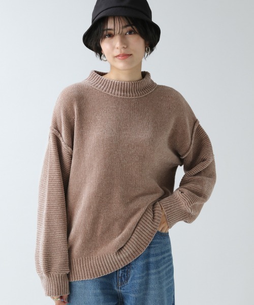 RAGEBLUE（レイジブルー）の「ソデパフモールニット/892564（ニット/セーター・レディース・ホワイト/ベージュ/パープル/ブルー/ブラウン/ブルー系その他/グリーン/ピンク・FREE）」の3枚目の写真