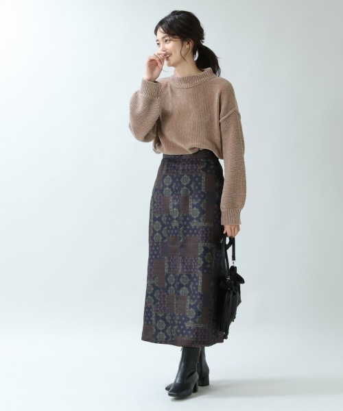 RAGEBLUE（レイジブルー）の「ソデパフモールニット/892564（ニット/セーター・レディース・ホワイト/ベージュ/パープル/ブルー/ブラウン/ブルー系その他/グリーン/ピンク・FREE）」の22枚目の写真