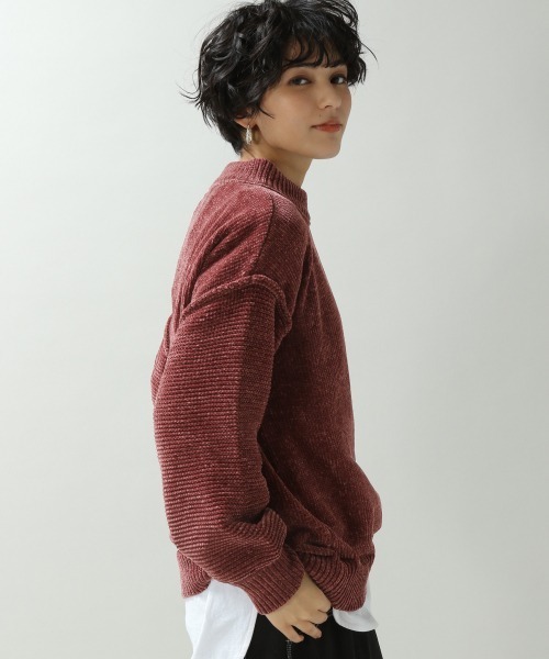 RAGEBLUE（レイジブルー）の「ソデパフモールニット/892564（ニット/セーター・レディース・ホワイト/ベージュ/パープル/ブルー/ブラウン/ブルー系その他/グリーン/ピンク・FREE）」の10枚目の写真