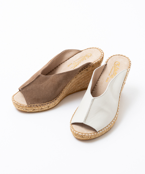 Calzanor（カルザノール）の「★Calzanor/Vカットミュール（サンダル・レディース・ホワイト/ブラウン・38/36/37/35）」の10枚目の写真