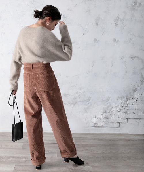 classicalelf(クラシカルエルフ)の「ワイドストレートハイウエスト無地タックパンツ(フルレングス)(その他パンツ・レディース・ベージュ/アイボリー/モカ/チャコール・SMALL/MEDIUM/LARGE/X-LARGE)」の20枚目の写真