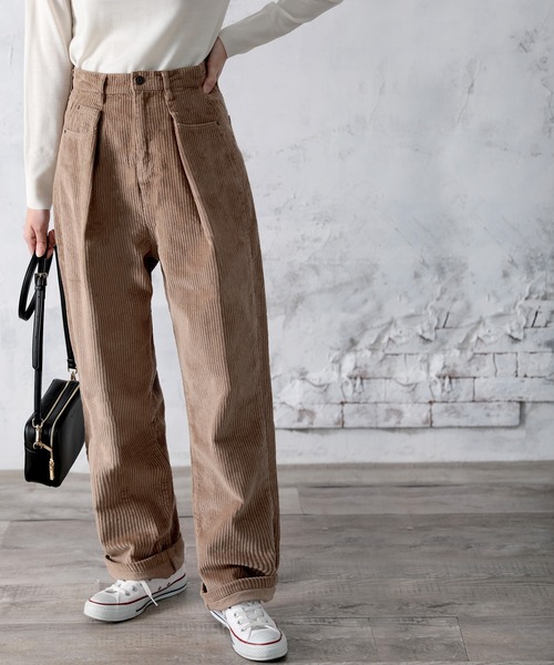 classicalelf(クラシカルエルフ)の「ワイドストレートハイウエスト無地タックパンツ(フルレングス)(その他パンツ・レディース・ベージュ/アイボリー/モカ/チャコール・SMALL/MEDIUM/LARGE/X-LARGE)」の15枚目の写真