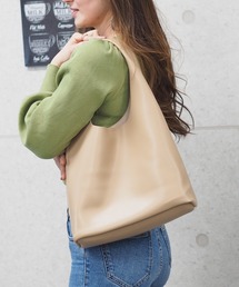 POUTOJOURU | 【ポートジュール】　レザー　トライアングルトートバッグ　ポーチ付き(トートバッグ)