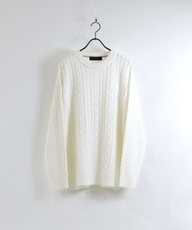 Confirm / コンファーム ビッグシルエットケーブルクルーニット