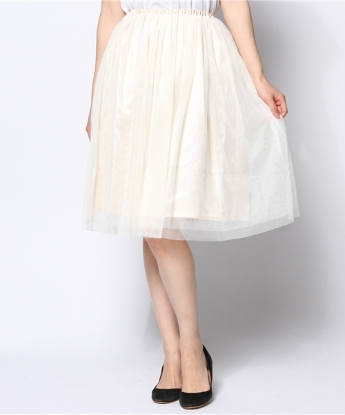 CIAOPANIC(チャオパニック)の「【Ciaopanic】チュールSK(スカート・レディース・ネイビー/ブラック/カーキ/アイボリー・FREE)」の1枚目の写真