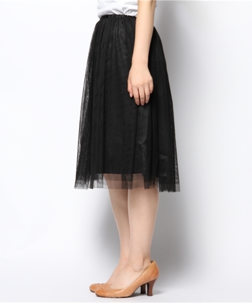 CIAOPANIC(チャオパニック)の「【Ciaopanic】チュールSK(スカート・レディース・ネイビー/ブラック/カーキ/アイボリー・FREE)」の7枚目の写真